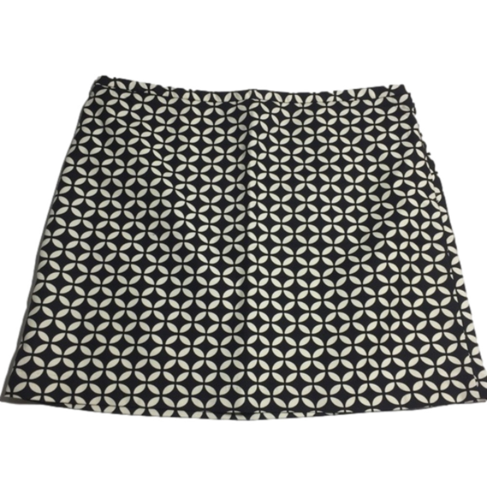 𝅺CYNTHIA Rowley black‎ and white print mini skirt